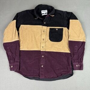 Timberland Corduroy Long Sleeve Shirt Mens Large Regular Fit Chore Workwear